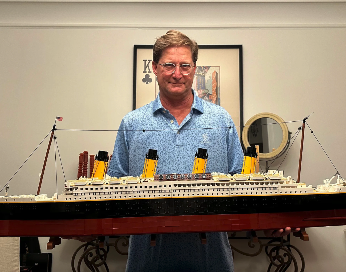 Ted Ryan with LEGO Titanic 1200x941
