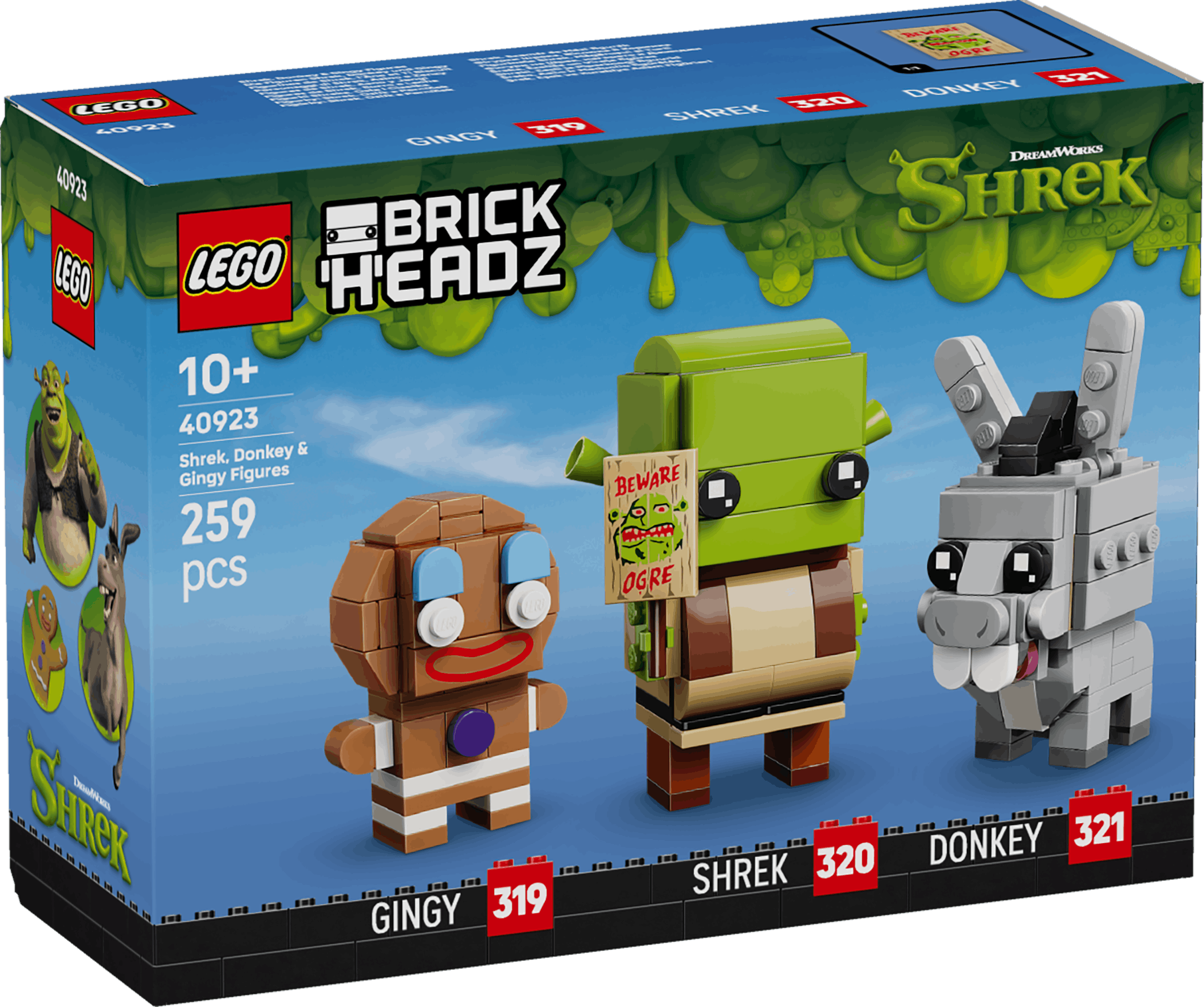 LEGO BrickHeadz 40923 Shrek, Donkey & Gingy-1