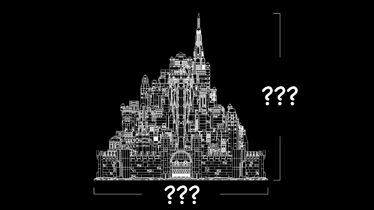 How big would LEGO Minas Tirith be at minifigure scale?