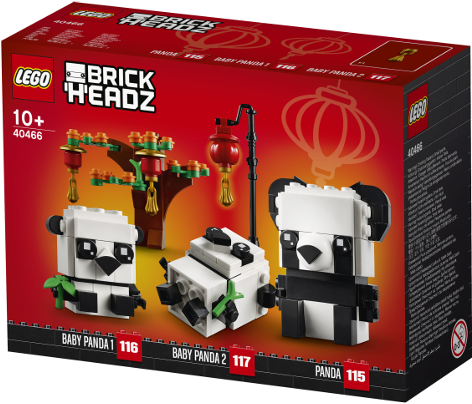 LEGO Brickhead Chinese Year Pandas 40466 Building Toy Set 249 Pieces Pcs for sale online 