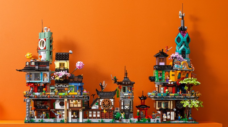 Here's LEGO 71741 NINJAGO City Gardens lined up with every ...