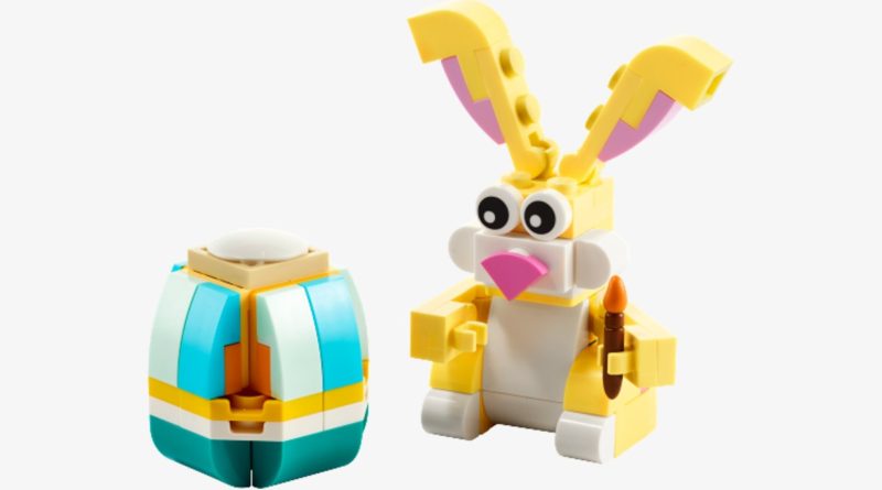 LEGO 30583 Easter Bunny polybag အကြောင်းအရာများကို အသားပေးထားသည်။
