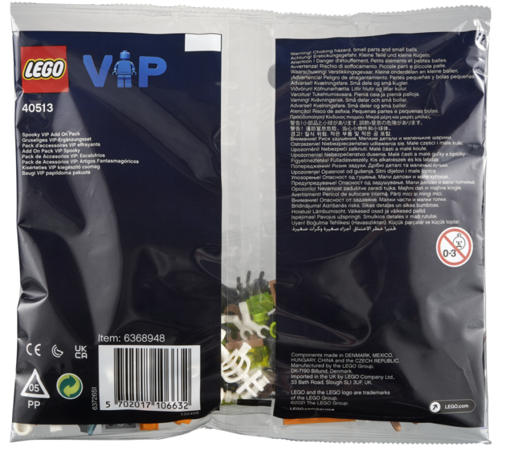 LEGO 40513 Spooky VIP addon pack bag front