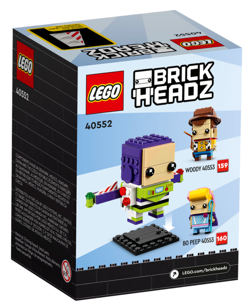 LEGO BrickHeadz 40552 Buzz Lightyear box back
