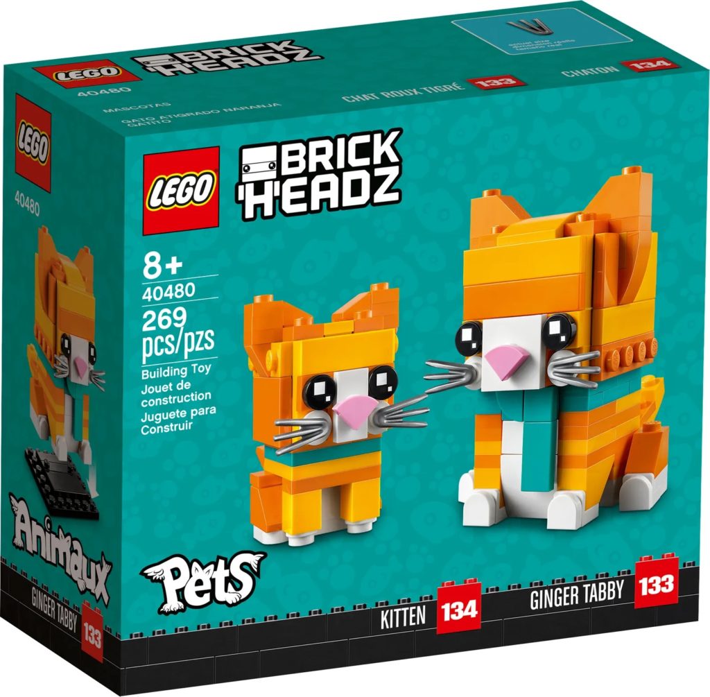 LEGO BrickHeadz შინაური ცხოველები 40480 Ginger Tabby 2
