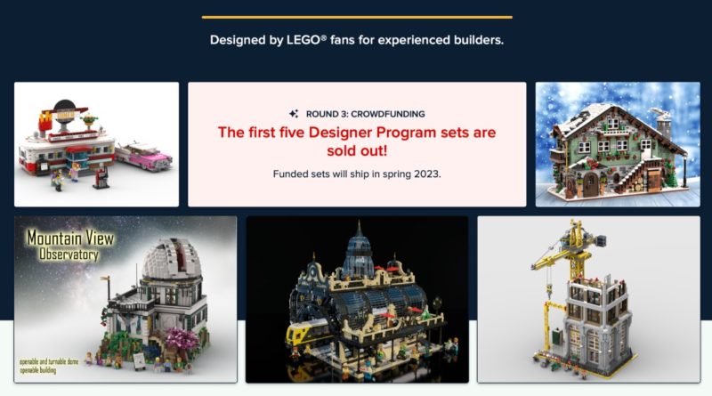 LEGO BrickLink Designer Program Round 3 တွင် ရောင်းထွက်သွားခဲ့သည်။