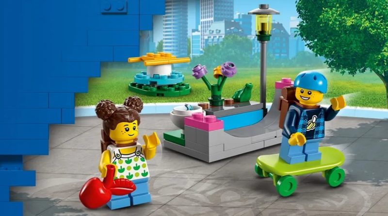 Lego CITY 30588 Kids Playground polybag ကို အသားပေးထားသည်။