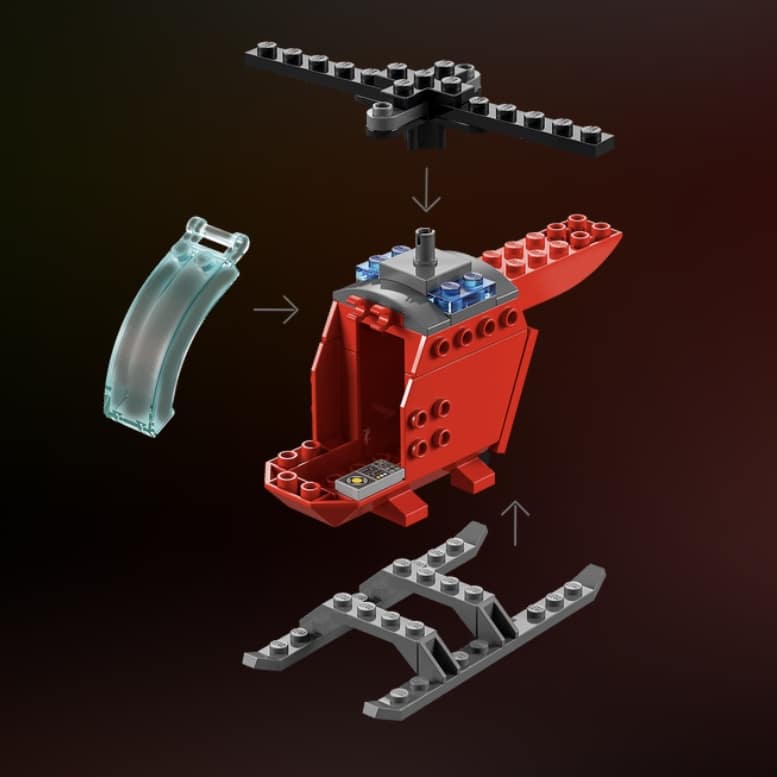LEGO CITY 60318 Helicóptero de bomberos 4