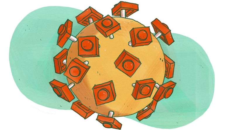 Covid 19バリアントの説明に使用されているlegoブロック