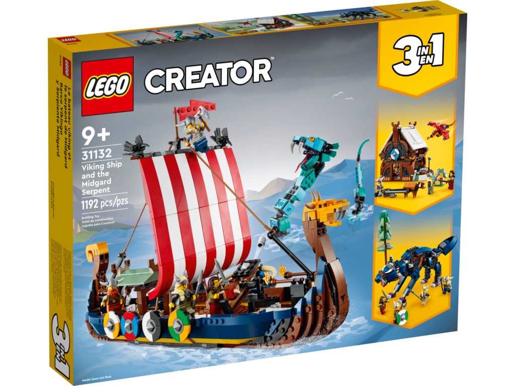 LEGO Creator 3 in 1 31132 Viking Ship and the Midgard Serpent 1