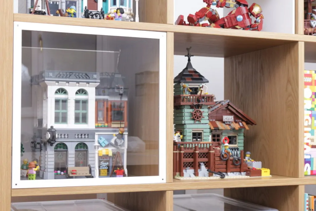 lego christmas window display