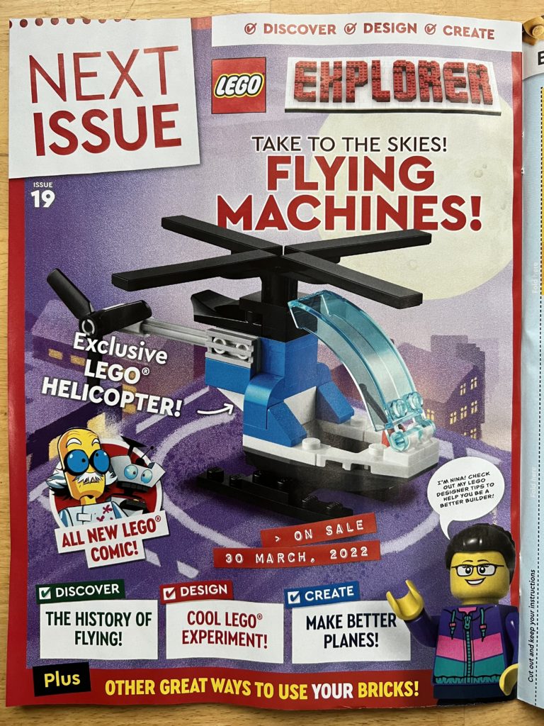 LEGO Explorer magazine issue 18 next issue page