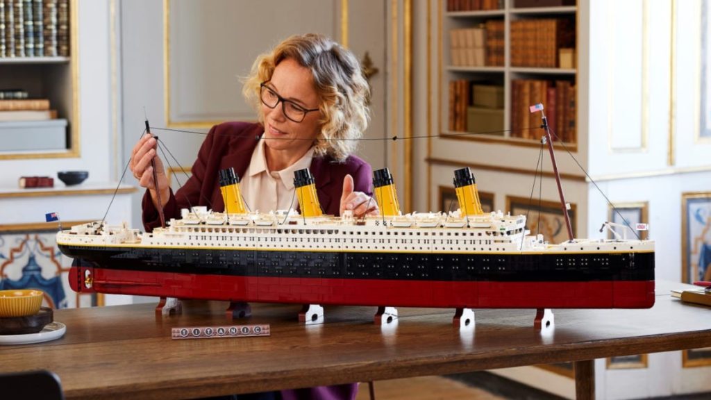 LEGO For Adults 10294 Titanic lifestyle display table featured