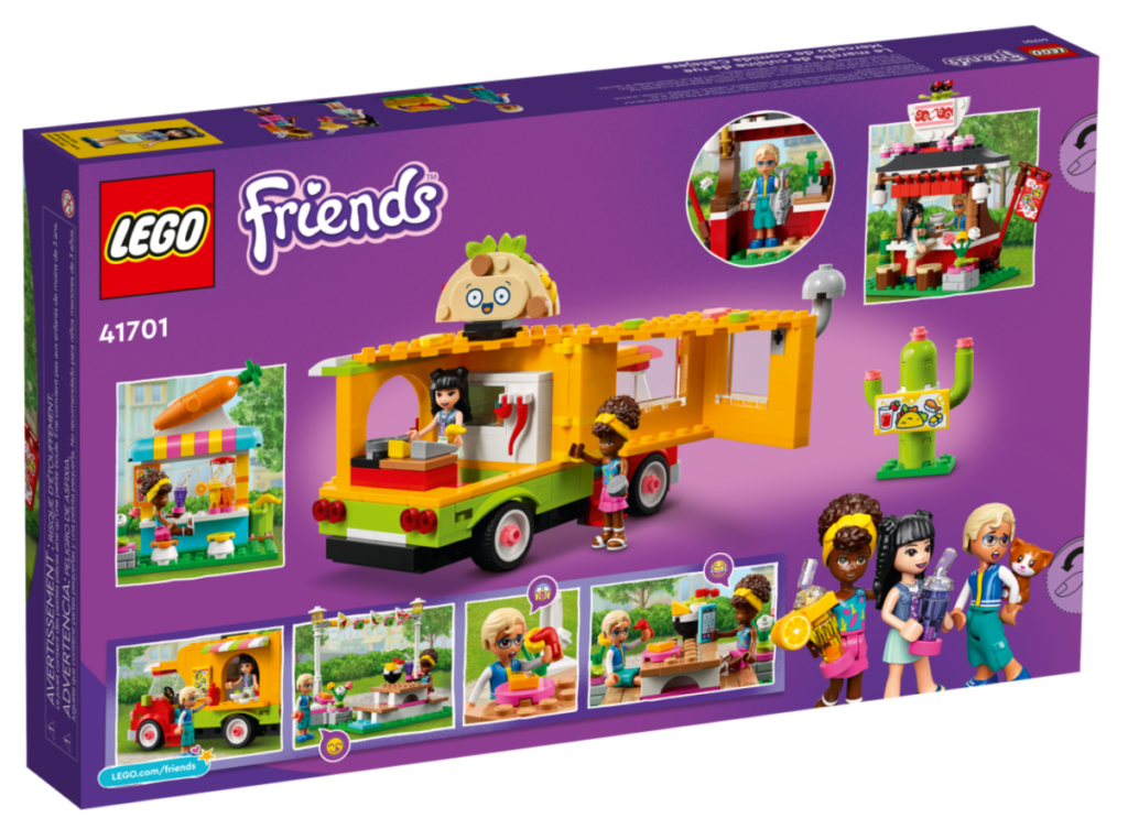 LEGO Friends 41701 Street Food Market box back