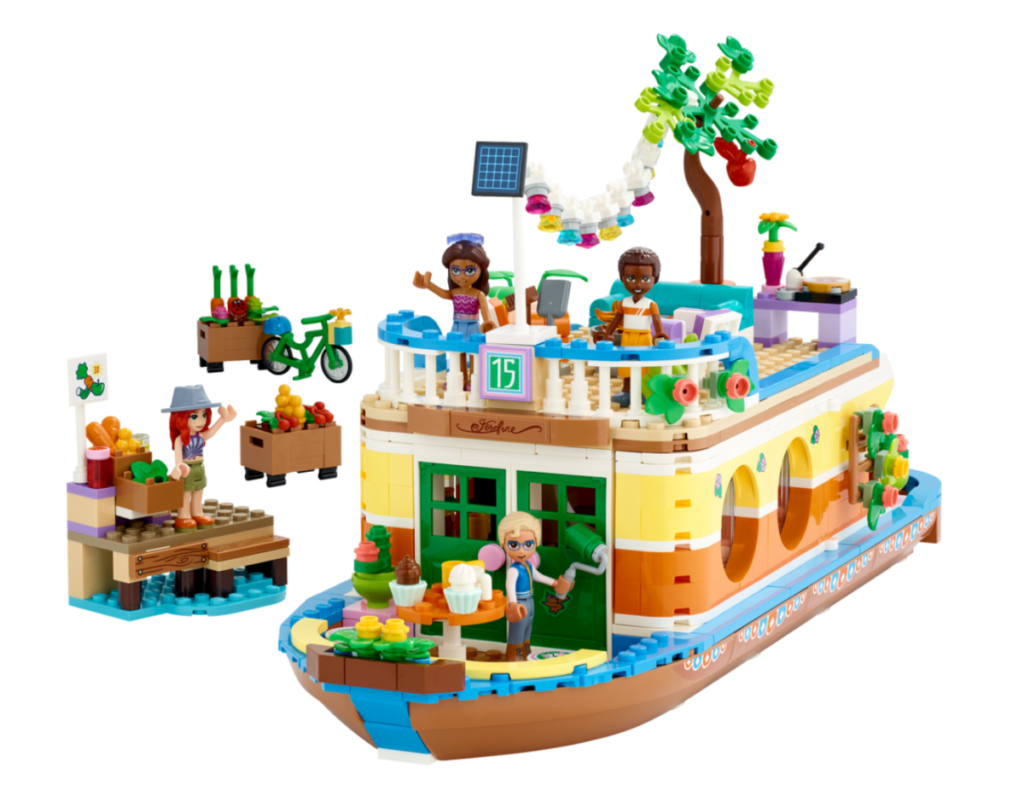 LEGO Friends 41702 Canal Houseboat contents