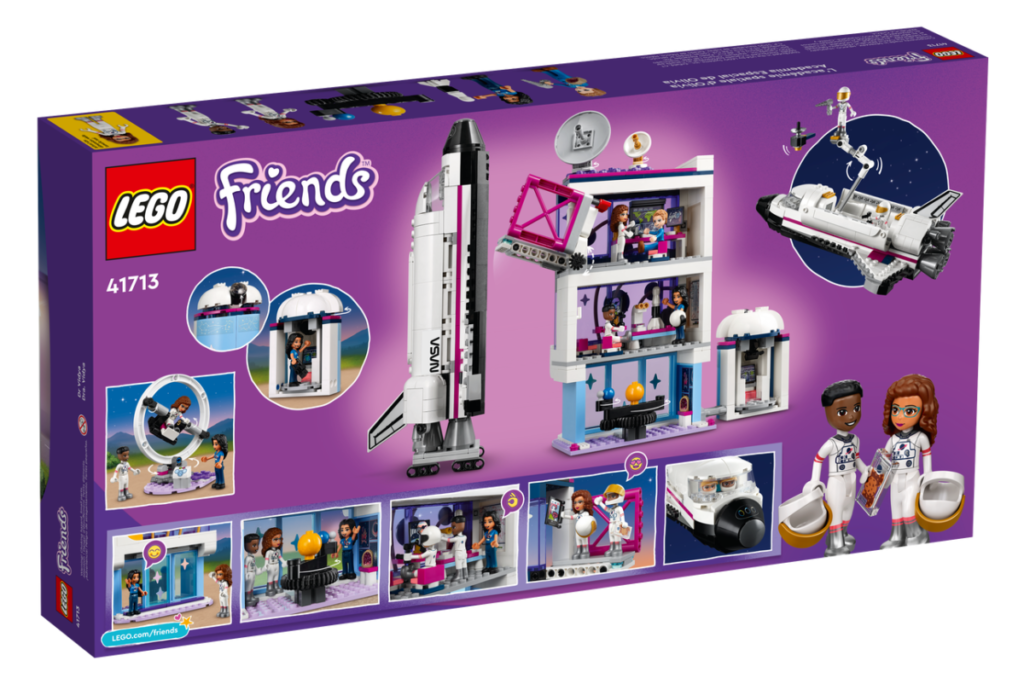 LEGO Friends 41713 Olivias Space Academy box back