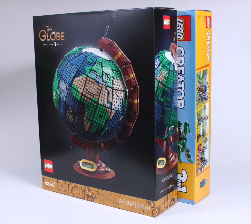 LEGO Ideas 21332 The Globe box comparison 1