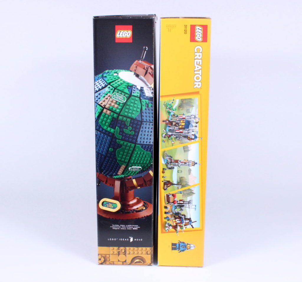 LEGO Ideas 21332 The Globe box comparison 3