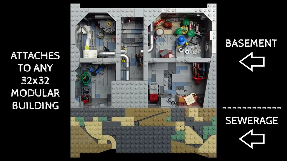 LEGO Ideas Basement Storage 14
