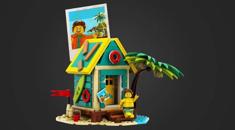 LEGO Ideas Beach Hut Photo Holder featured