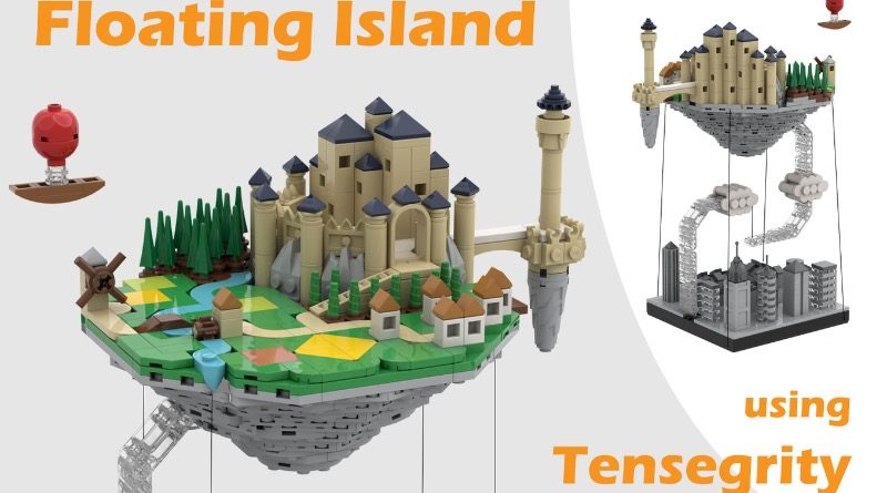 LEGO Ideas Floating Island Tensegrity featured