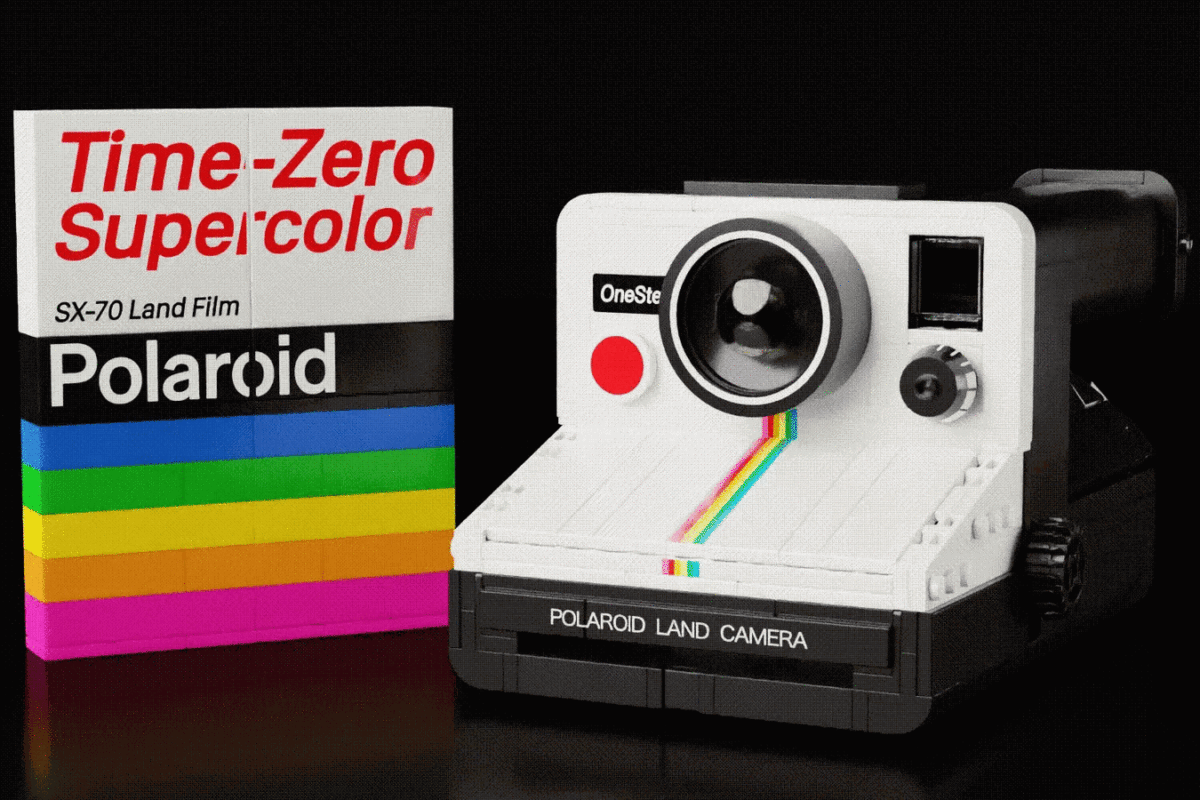 Cámara instantánea Vintage Polaroid OneStep SX-70 White Rainbow
