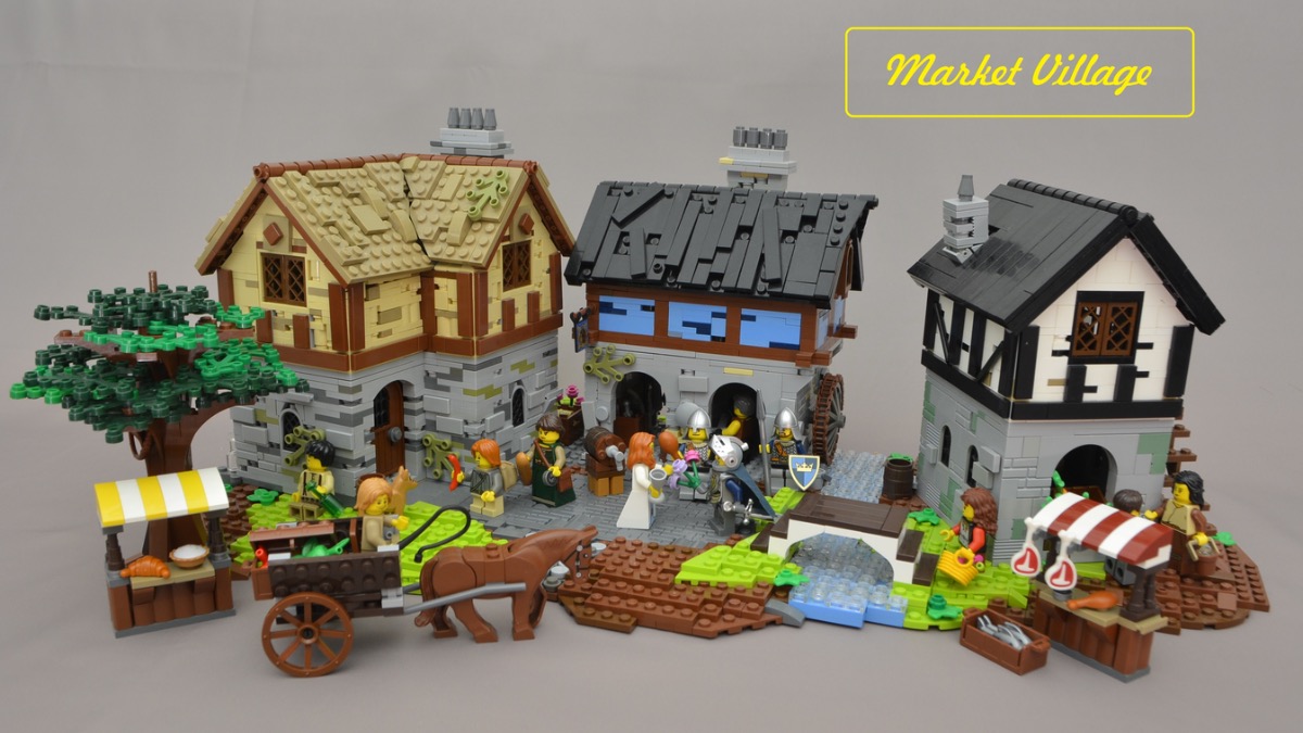 Il remake di Medieval Market Village raggiunge i 10 su LEGO Ideas