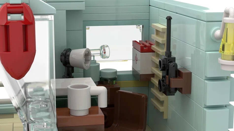 LEGO Ideas lifeguard shack inside