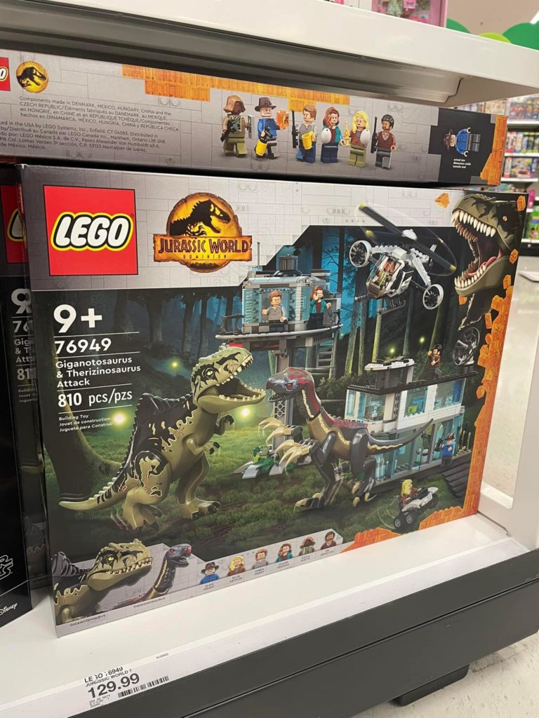 LEGO Jurassic World 76949 Giganotosaurus Therizinosaurus Attack Target Facebook