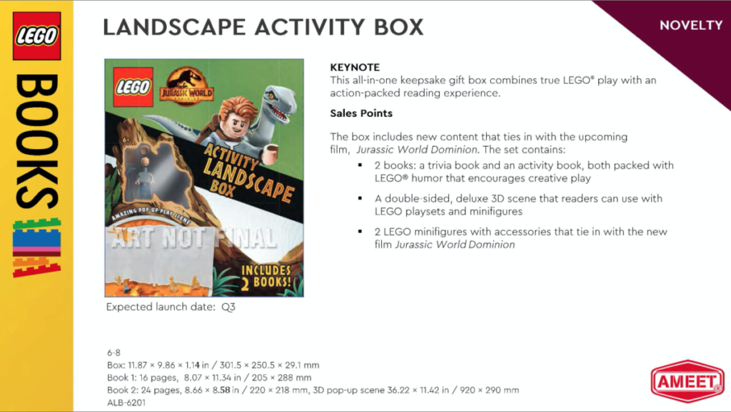 LEGO Jurassic World Dominion Landscape Activity Box 1
