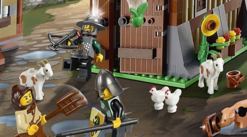 LEGO Kingdoms 7189 Mill Village Raid box ဆိတ်များ ပါဝင်ပါသည်။