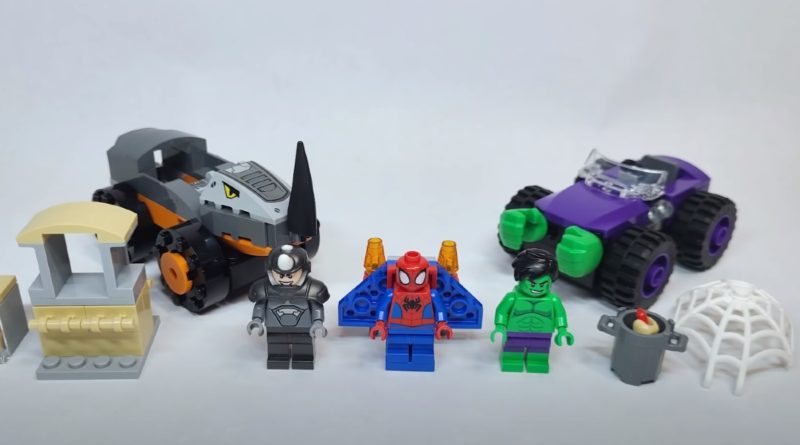 LEGO Marvel 10782 Hulk vs. Rhino Truck Showdown-ის პირველი სახე გამორჩეულია