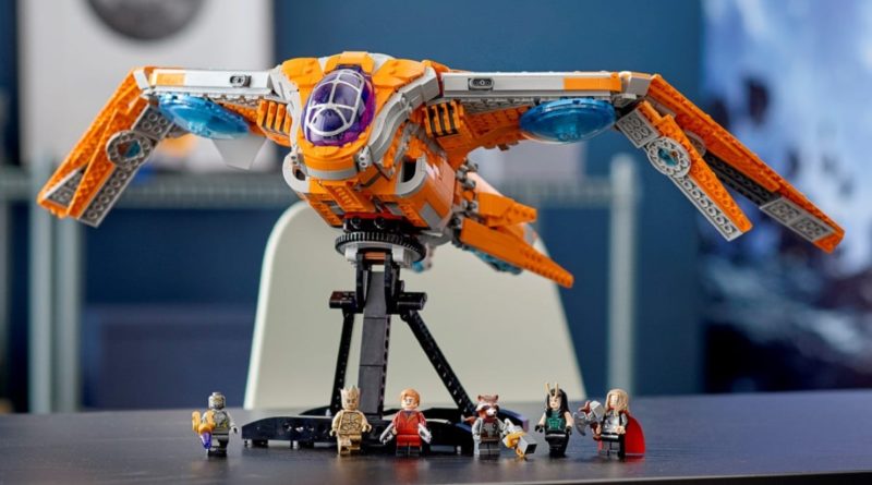 Lego Marvel 76193 The Guardians Ship လူနေမှုပုံစံကို အသားပေးထားသည်။