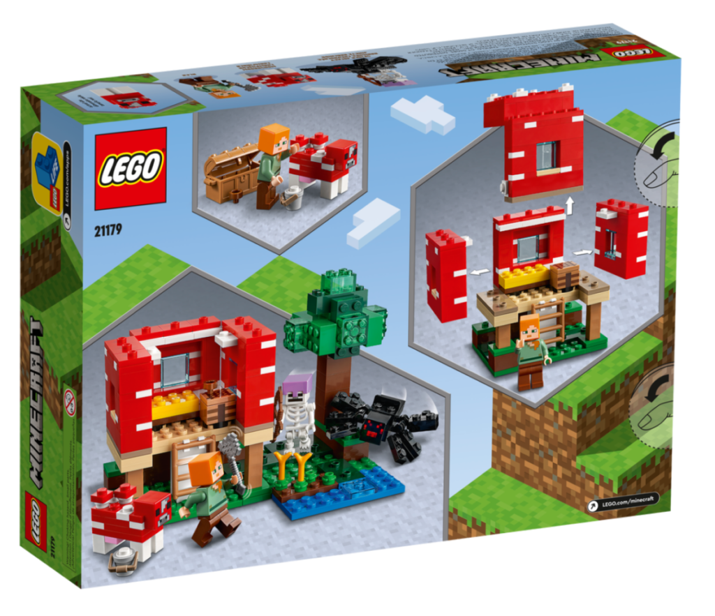 LEGO Minecraft 21179 The Mushrooom House box back