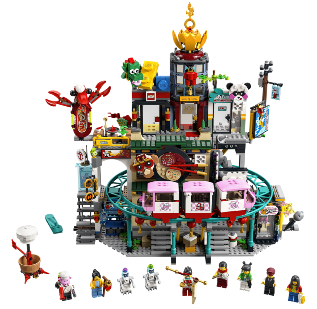 LEGO Monkie Kid Il 80036 City dei contenuti delle Lanterne