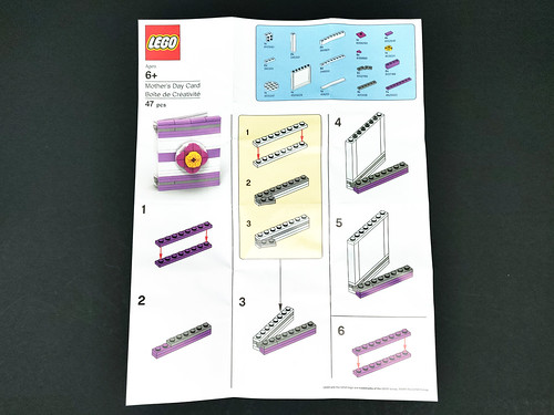 LEGO Mothers Day card instructions 1