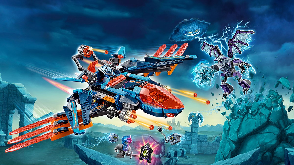 LEGO NEXO KNIGHTS 70351 Clays Falcon Fighter Blaster featured