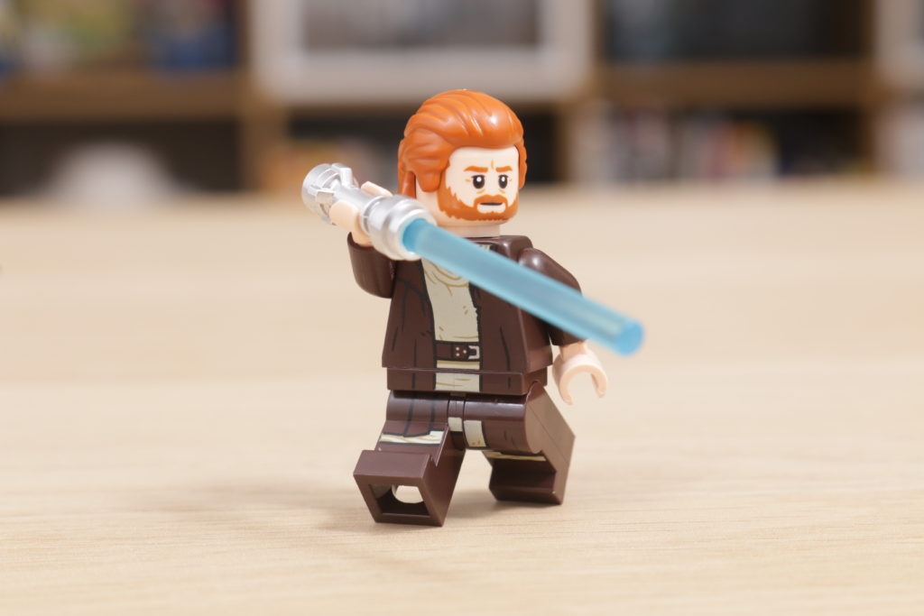 LEGO Star Wars 75334 Obi Wan Kenobi vs. Darth Vader leg printing 1