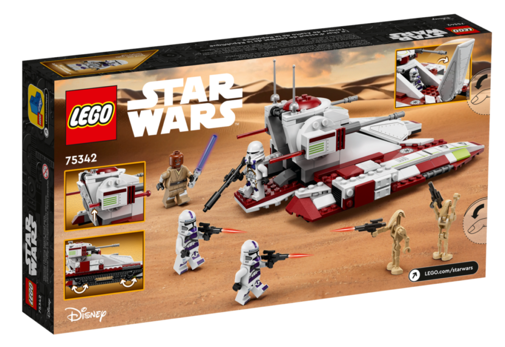 LEGO Star Wars 75342 Republic Fighter Tank box back