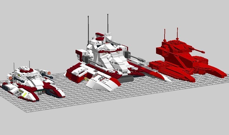 LEGO Star Wars 7679 75182 75342 Republic Fighter Tank comparison 4