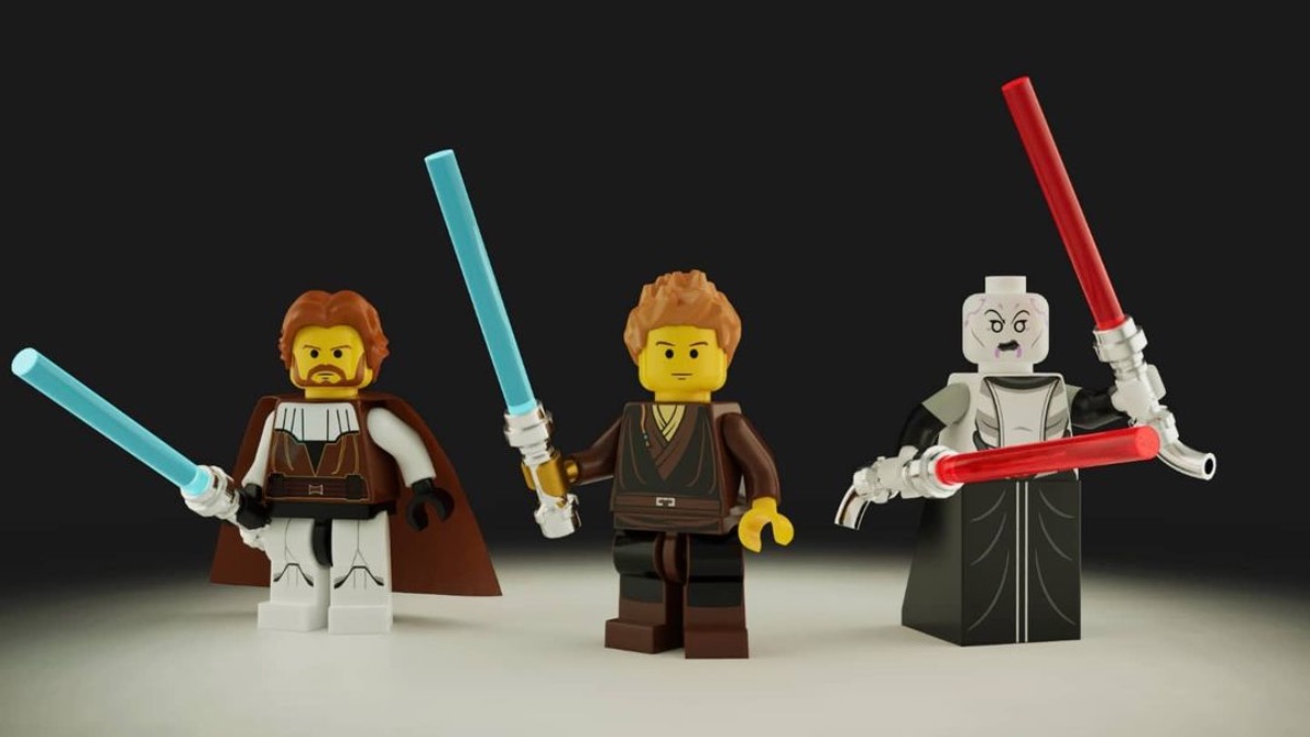 Obiwan Kenobi And Anakin Skywalker Jedi Minifigures Star Wars