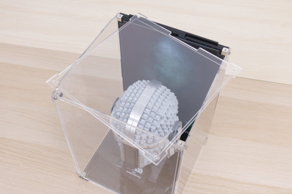 LEGO Star Wars Mandalorian Stormtrooper Scout Trooper Luke Skywalker Red Five Darth Vader Boba Fett Helmet Wicked Brick Display Case review 21 1024x683