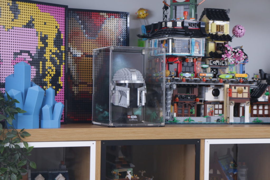 LEGO Star Wars Mandalorian Stormtrooper Scout Trooper Luke Skywalker Red Five Darth Vader Boba Fett Helmet Wicked Brick Display Case review 38 1024x683