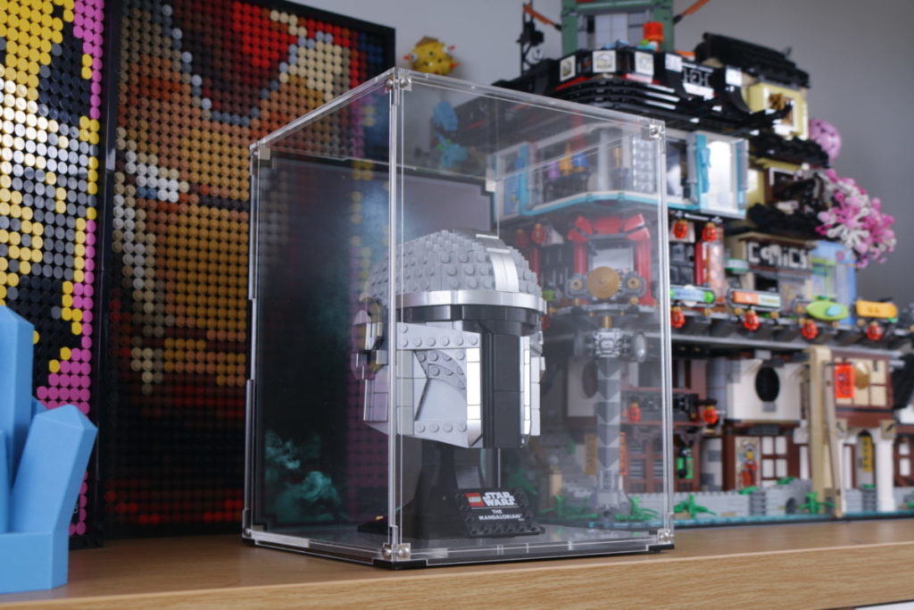 LEGO Star Wars Mandalorian Stormtrooper Scout Trooper Luke Skywalker Red Five Darth Vader Boba Fett Helmet Wicked Brick Display Case review 41 1024x683