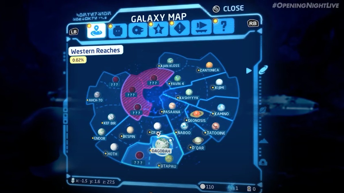 LEGO Star Wars: The Skywalker Saga's Galaxy Map revealed