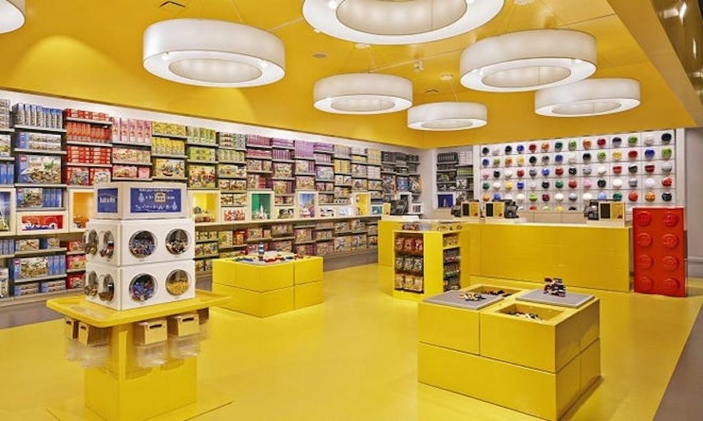 interior of the lego store