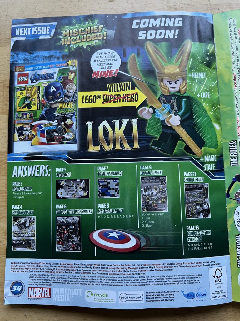 LEGO Super Hero Legends Avengers magazine next issue