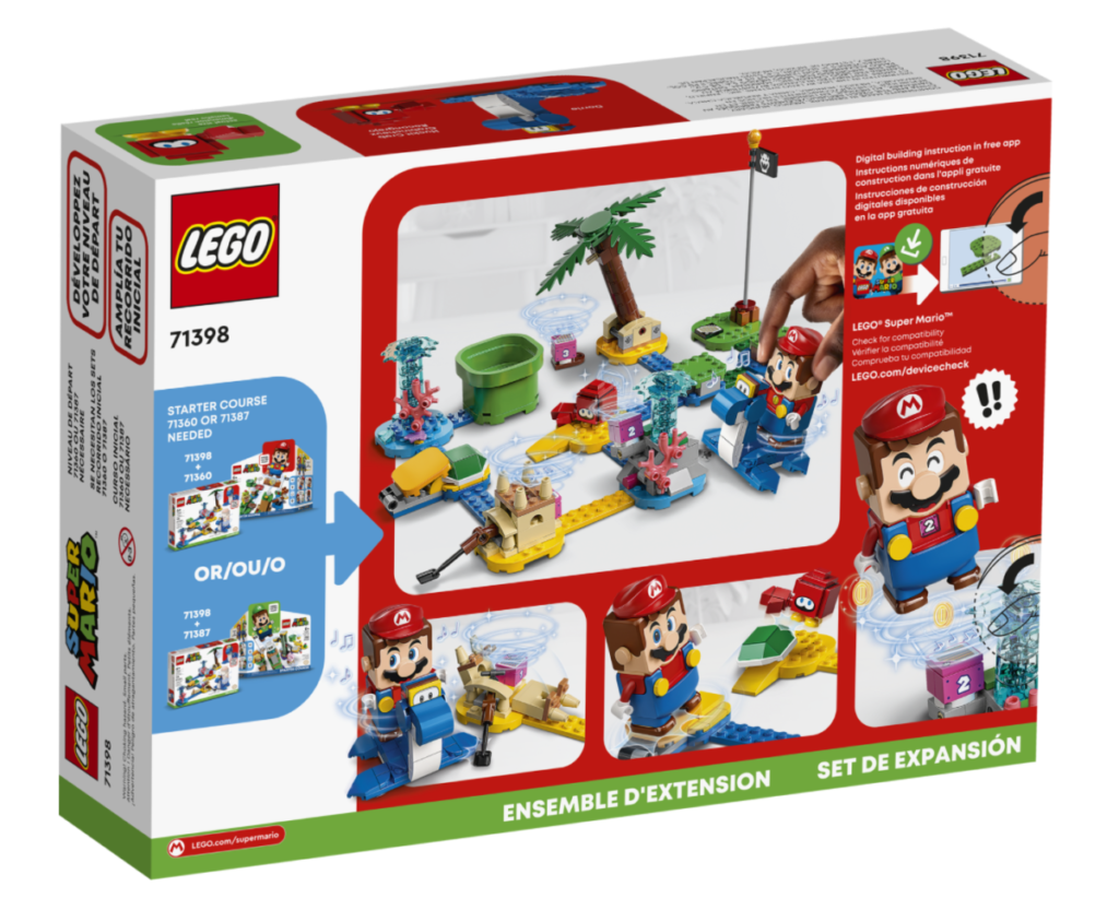 LEGO Super Mario 71398 Dorries Beachfront Expansion Set box back