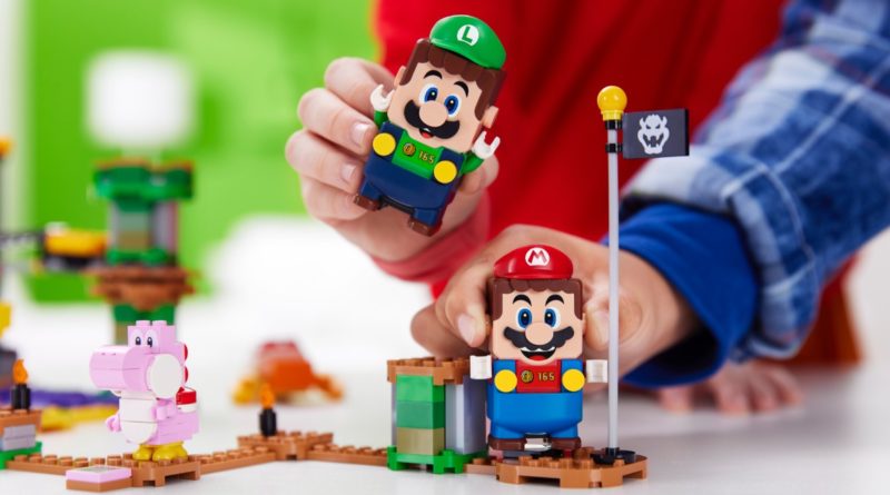 LEGO Super Mario Luigi ကိုအသားပေးဖော်ပြထားသည်