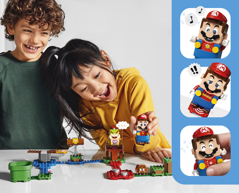 LEGO Super Mario kids and interactions